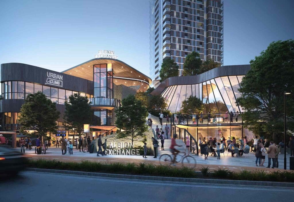 A rendering of the future development of the Albion Exchange. 