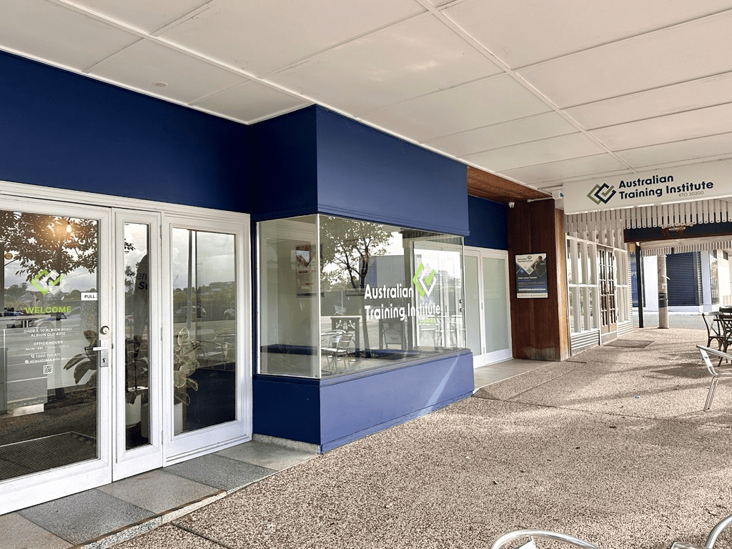 Australian Training Institute Albion campus entrance, Albion QLD — delivering first aid, security and safety training near Brisbane CBD.